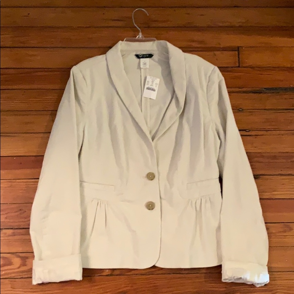 White JCrew corduroy blazer